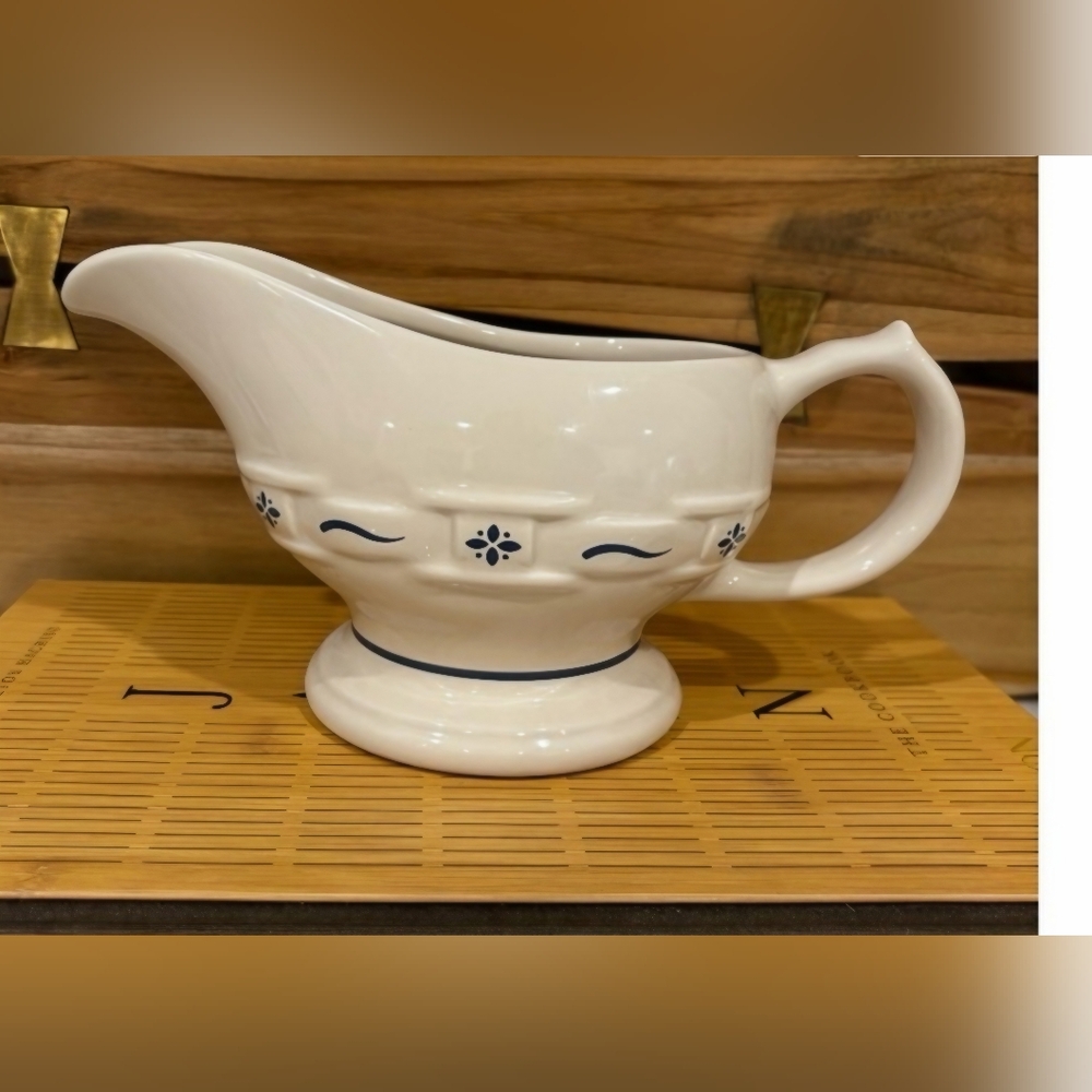 Longaberger Woven Traditions Heritage Green Gravy Boat